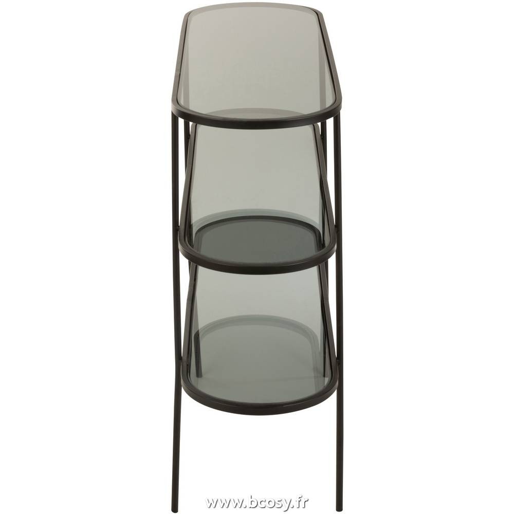 Etagère métal noir J-line en ligne  LIVING-shop boutique J-line en ligne