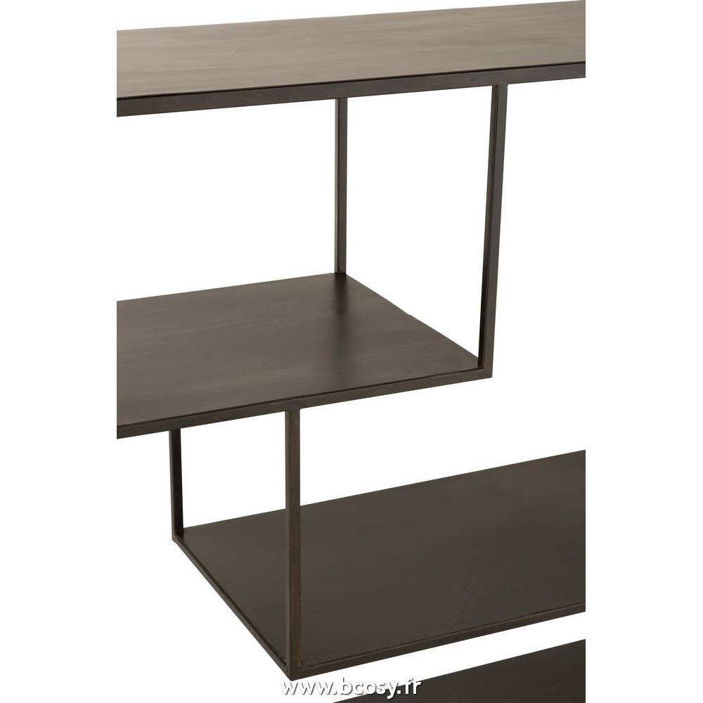 J-Line Etagere Basse Niveaux Irreguliers Metal Noir 120 Jline 5080 by Jolipa  5080 <span style=font-size: 6pt;> tables-de-drapier-murales </span> -  Etagere -  LE PLUS GRAND Boutique Webshop Officielle J-Line Vente  en Ligne JLine