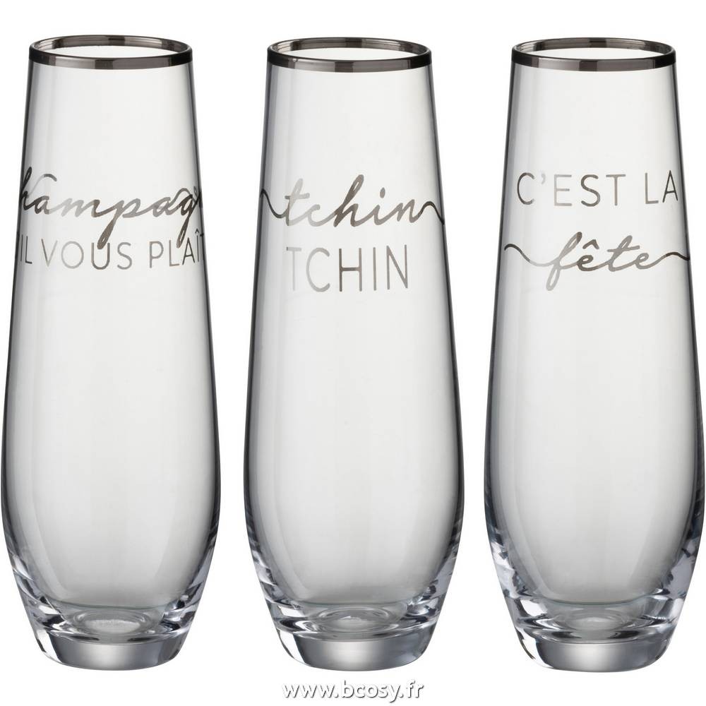 J-Line Boite Cadeau 4 Verres A Gin Verre Transparent-Or L13xB13xH22 cm  Jline 14042 by Jolipa 14042 <span style=font-size: 6pt;> verre-a-gin-tonic  </span> - Verre -  LE PLUS GRAND Boutique Webshop Officielle J-Line  Vente